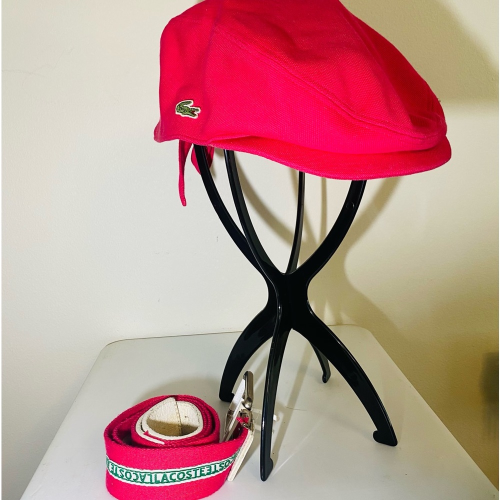 Authentic Lacoste Newsboy Hat & Belt